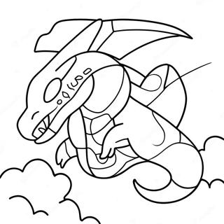 Rayquaza Voando No Ceu Pagina Para Colorir 44884-9816