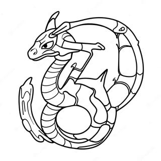 Rayquaza Com Aura Colorida Pagina Para Colorir 44885-9818