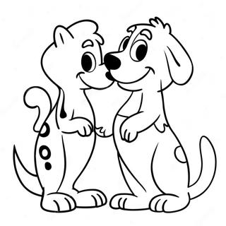 Pongo E Perdita Apaixonados Pagina Para Colorir 45061-9862