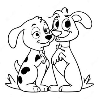 Pongo E Perdita Apaixonados Pagina Para Colorir 45061-9863