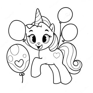 Pinkie Pie Com Baloes Pagina Para Colorir 45137-9874