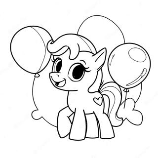 Pinkie Pie Com Baloes Pagina Para Colorir 45137-9875