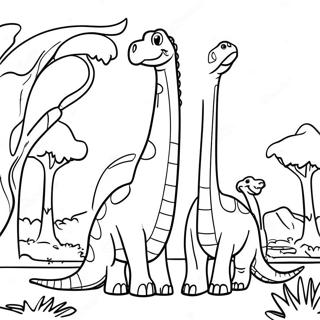 Familia De Brachiosaurus Pagina Para Colorir 45583-9992