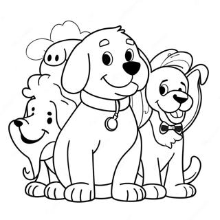 Clifford E Amigos Pagina Para Colorir 45851-10045