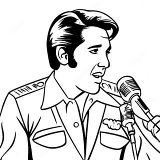 Elvis Cantando Em Um Macacao Pagina Para Colorir 46030-10074