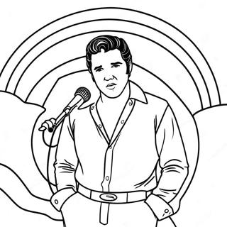 Elvis Cantando Em Um Macacao Pagina Para Colorir 46030-10075