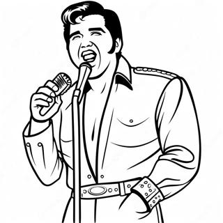 Elvis Cantando Em Um Macacao Pagina Para Colorir 46030-10076