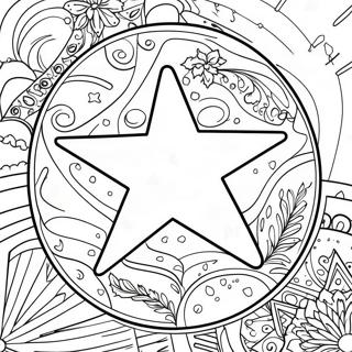 Pagina Para Colorir Da Estrela Solitaria Do Texas 46420-10154