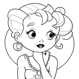 Pagina Para Colorir Da Betty Boop Vintage Páginas Para Colorir