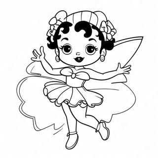 Pagina Para Colorir Da Betty Boop Em Um Vestido Elegante 46527 10185