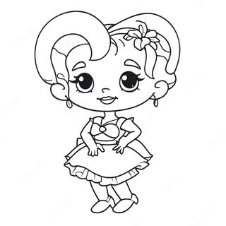 Pagina Para Colorir Da Betty Boop Em Um Vestido Elegante 46527 10188