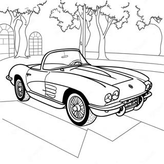 Pagina Para Colorir Do Corvette Vintage 46896-10257