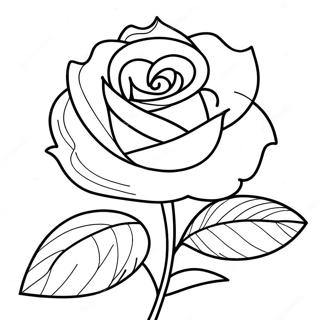 Flor Rosa Realista Pagina Para Colorir 469-861