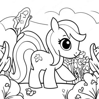 Fluttershy Em Um Jardim De Flores Pagina Para Colorir 47285-10337