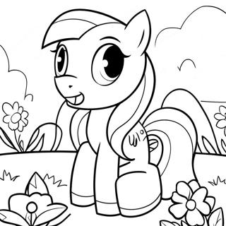 Fluttershy Em Um Jardim De Flores Pagina Para Colorir 47285-10338