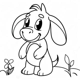Eeyore Com Uma Flor Pagina Para Colorir 47371-10354