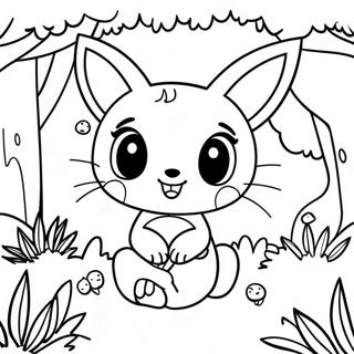 Pagina Para Colorir Da Kuromi Em Uma Floresta Magica 4741-321