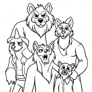 Pagina Para Colorir Do Retrato Da Familia Lobisomem 47470-10385