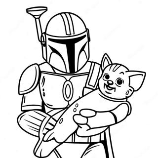 Pagina Para Colorir Do Mandaloriano Com Crianca 47815-10450