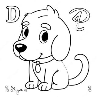 D E Para Cachorro Pagina Para Colorir Do Alfabeto 48103-10522