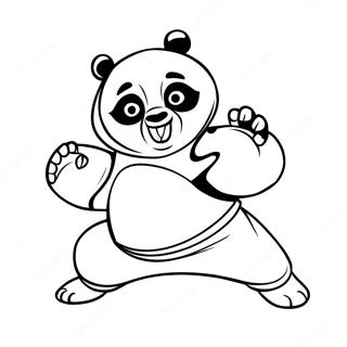 Pagina Para Colorir Do Kung Fu Panda Po Em Acao 48974-10709