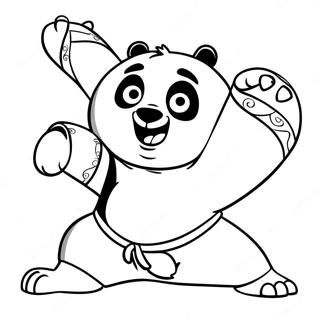 Pagina Para Colorir Do Kung Fu Panda Po Em Acao 48974-10711