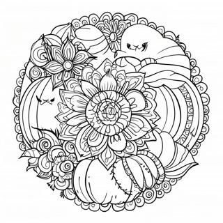 Mandala De Halloween Fantasiosa Pagina Para Colorir 50074-10960