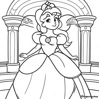 Princesa Peach Em Um Castelo Real Pagina Para Colorir 5011 154
