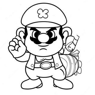 Wario Em Um Fantasia De Pirata Pagina Para Colorir 50170 10987