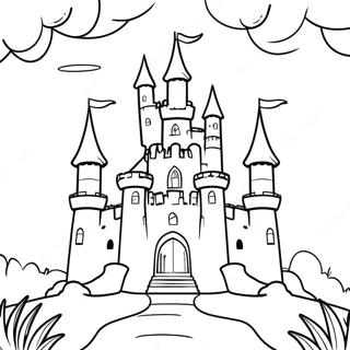 Pagina Para Colorir Do Encantador Castelo De Conto De Fadas 50546-11049