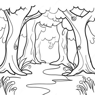 Pagina Para Colorir Da Magica Floresta De Conto De Fadas 50547-11056