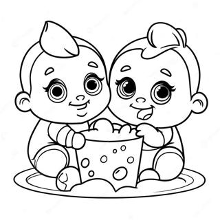 Pagina Para Colorir Dos Bebes Choroes Brincando Juntos 50638-11072