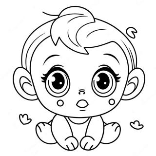 Pagina Para Colorir Dos Bebes Choroes Adoraveis Com Olhos Grandes 50639-11075