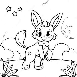 Sylveon Dancando Ao Luar Pagina Para Colorir 50726-11106