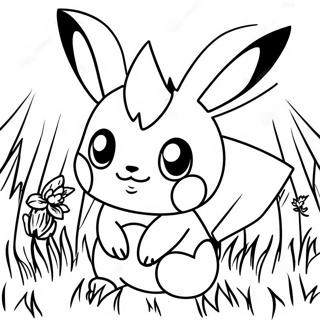 Pichu Brincando Na Grama Pagina Para Colorir 51266-11212