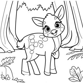 Bambi Em Uma Floresta Magica Pagina Para Colorir 51634-11290