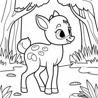 Bambi Em Uma Floresta Magica Pagina Para Colorir 51634-11292