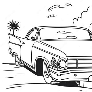 Lowrider Retro Com Rodas Cromadas Pagina Para Colorir 51821-11333