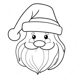 Ornamento De Chapeu Do Papai Noel Alegre Pagina Para Colorir 51911-11362