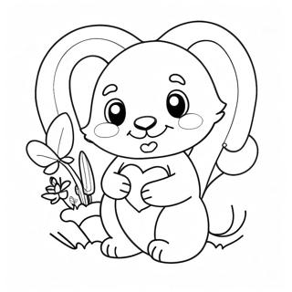 Pagina Para Colorir Grande Coracao Com Animais Fofos 5191 2485