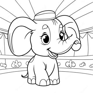 Pagina Para Colorir Do Dumbo Fofo No Circo 52851 11557