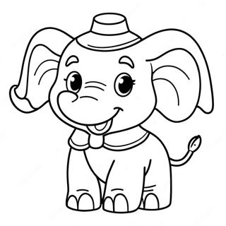 Pagina Para Colorir Do Dumbo Fofo No Circo 52851 11558