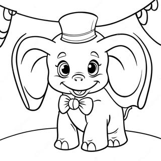 Pagina Para Colorir Do Dumbo Fofo No Circo 52851 11560