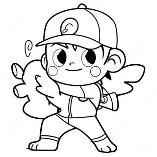 Pagina Para Colorir Do Ash Ketchum Pegando Pikachu 53299-11652