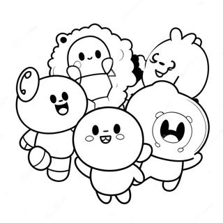 Pagina Para Colorir Dos Personagens Bt21 Em Uma Aventura Divertida 53562-11712