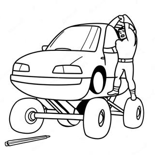 Pagina Para Colorir Poderoso Super Heroi Levantando Um Carro 5369 951