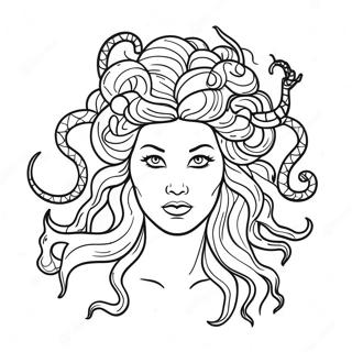 Medusa Em Uma Floresta Mitica Pagina Para Colorir 53832-11773