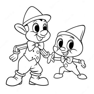 Pinoquio E Grilo Falante Pagina Para Colorir 54457 11917