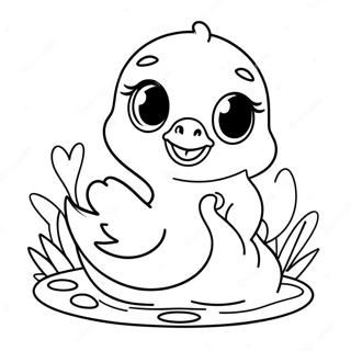 Pagina Para Colorir Do Fofo Cisne Bebe 54804-11999