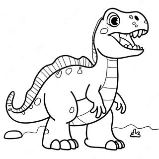 Pagina Para Colorir Do Alossauro Fofo 55159-12075